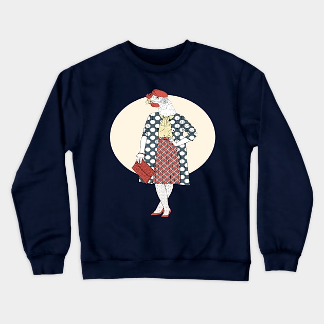 Hen girl Crewneck Sweatshirt by fistfulofwisdom